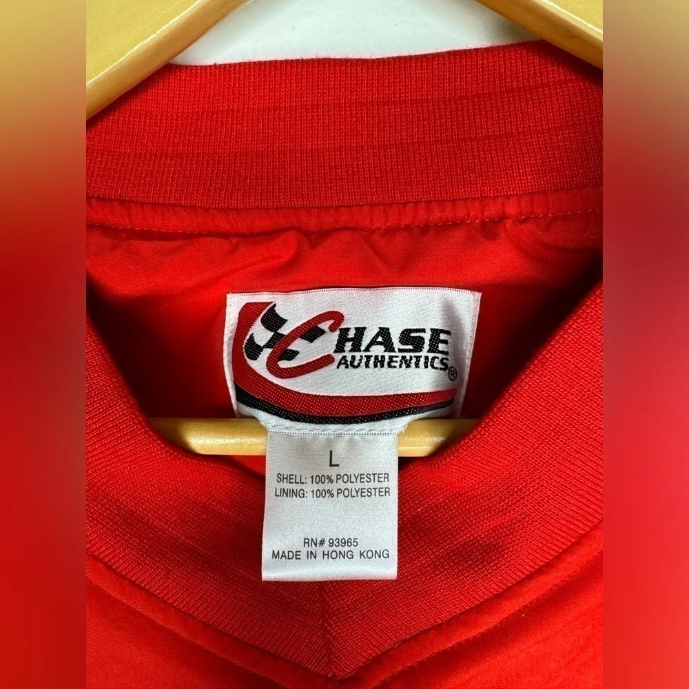 Nascar Jeff Gordon #24 Men’s Red Chase Authentics V-Neck Pullover Size L